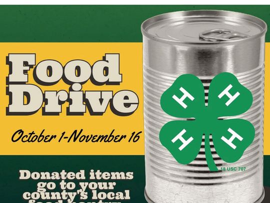 4-H Food Drive Challenge through Nov. 16