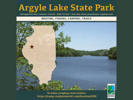 Argyle Lake State Park 2026 Winter/ Spring Interpretive Program Schedule