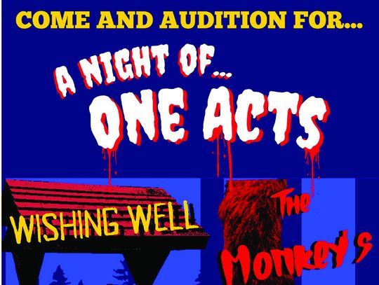 Auditions for Prairie Players A Night of One Act Slated for August 16-17