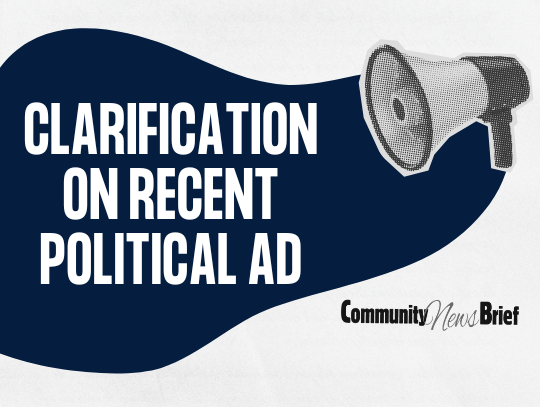 Clarification on Recent Political Ad