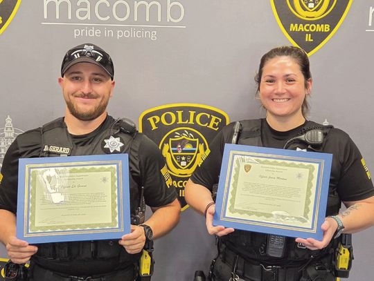 Gerard, Martino Receive MPD Lifesaving Award