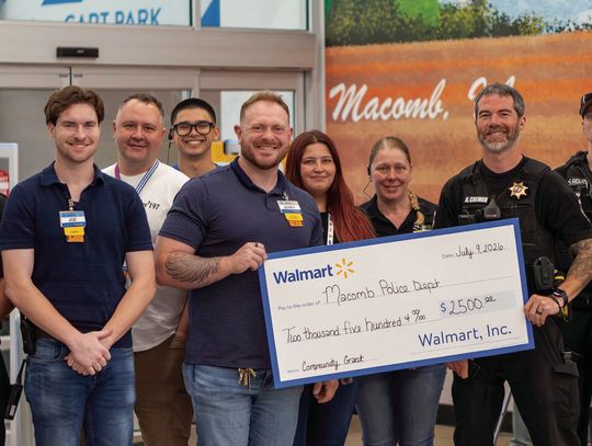 Macomb Police Receive Grant from Wal-Mart