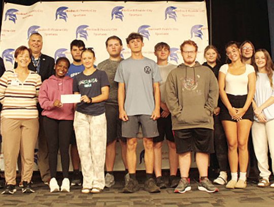 MDH Presents Check to B-PC Athletics