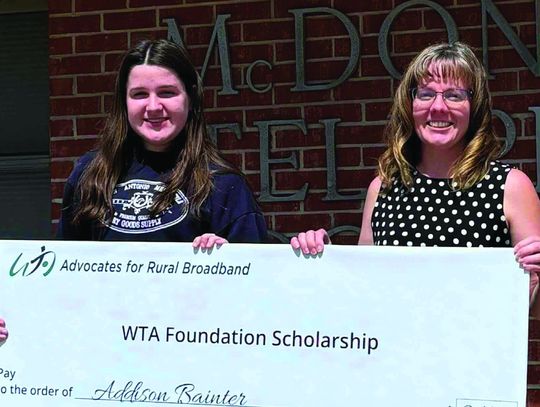 MTC Recognizes WTA Scholarship Awards of $2,400 to Addison Bainter