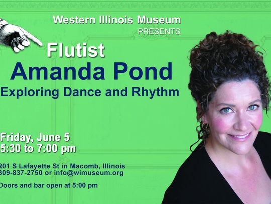 The Western Illinois Museum presents Exploring Dance and Rhythm with Flutist Amanda Pond On Our Front Porch June 5