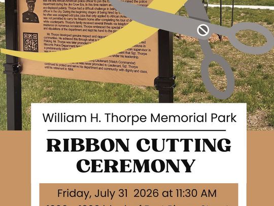 William H. Thorpe Ribbon-Cutting Set for July 31