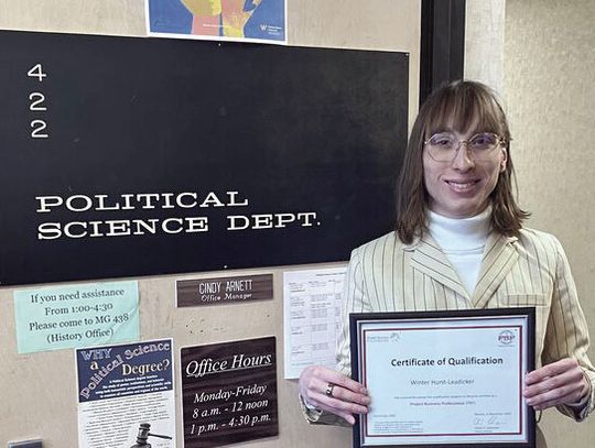 WIU Political Science and History Student Achieves Global Certification