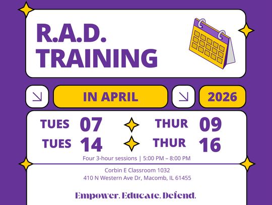 WIU to Host R.A.D. Women’s Self-Defense
