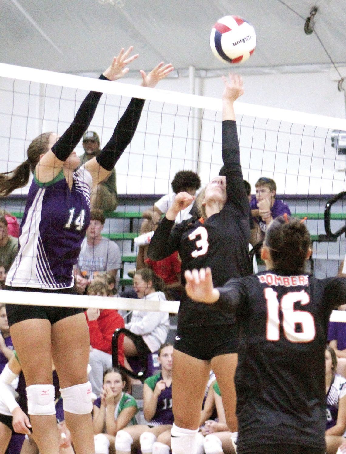 Bomber Volleyball Notches Road Conference Victory