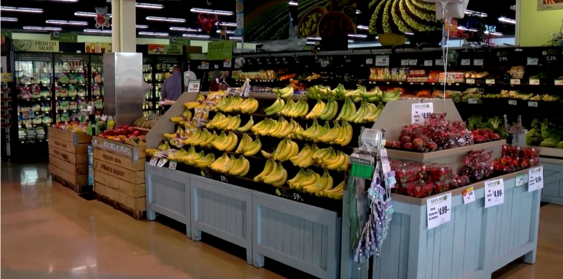 Fruits and vegetables are pictured at a County Market grocery store in Springfield. The items are eligible for purchase under the federal SNAP program. (Capitol News Illinois photo by Andrew Campbell)