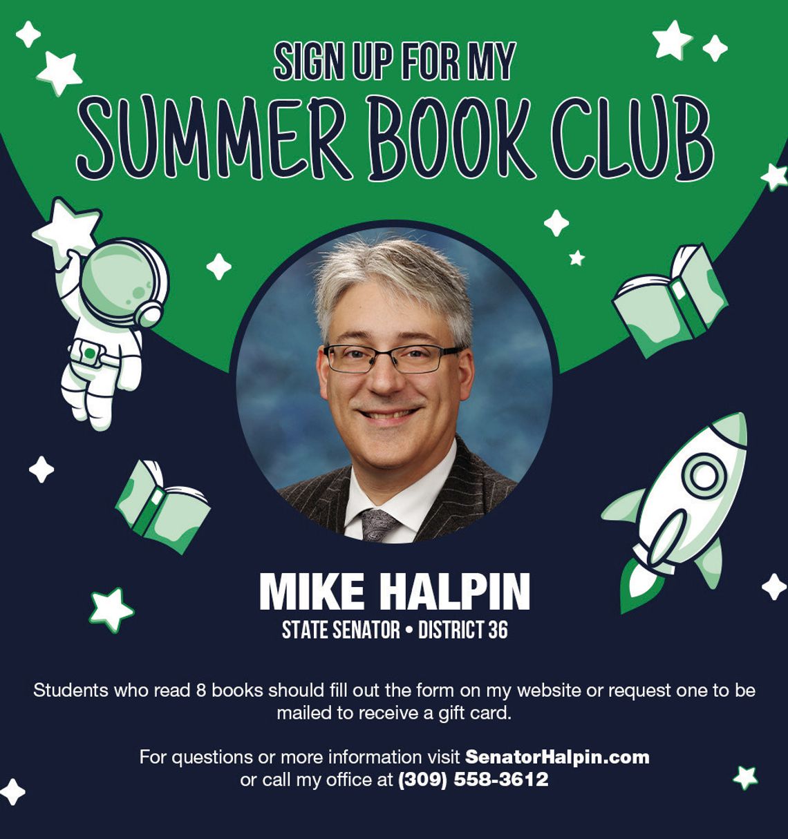 Halpin’s office to continue annual Summer Book Club tradition in Western Illinois Halpin’s office to continue annual Summer Book Club tradition in Western Illinois
