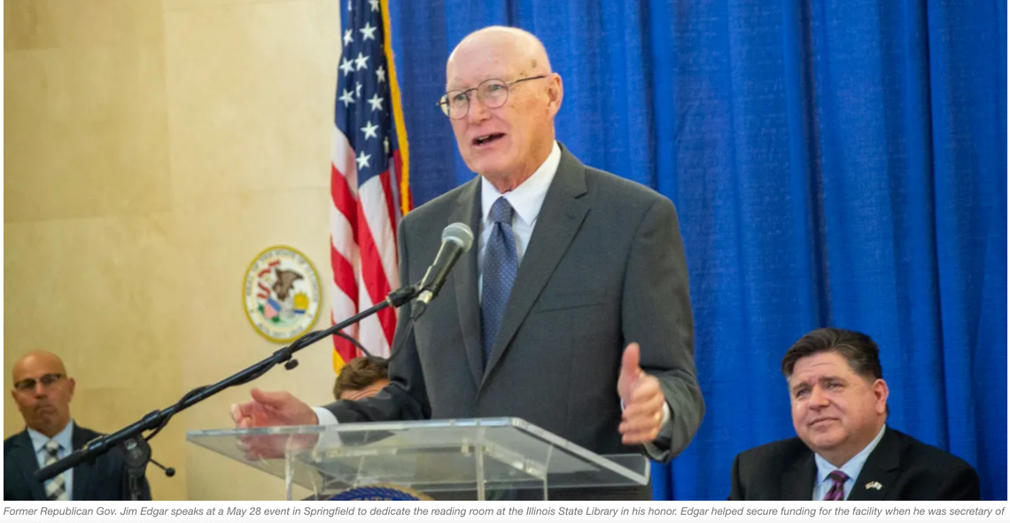 Jim Edgar, Illinois’ 1990s-era moderate GOP governor, dies at 79