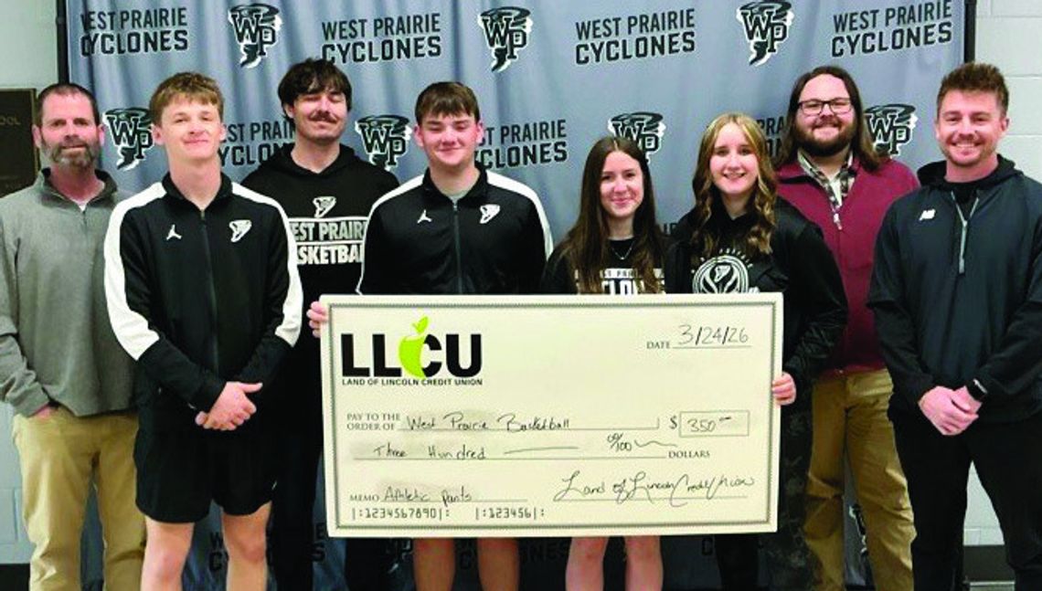 LLCU Donates to West Prairie Basketball Program