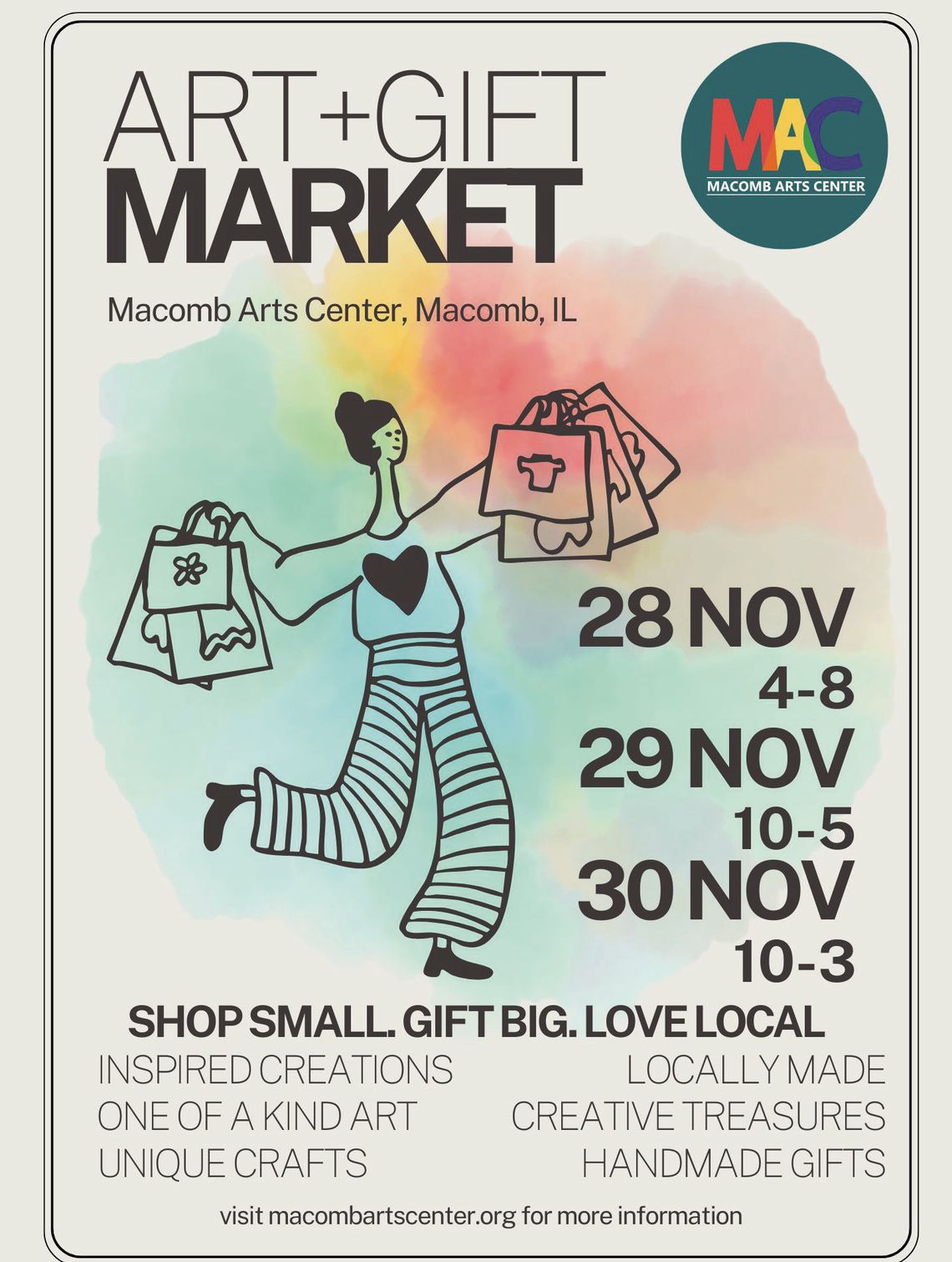 MAC Art & Gift Market Exchange Nov. 28-30, Looking for Artists