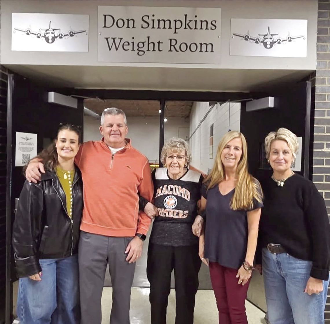 Macomb High Honors Don Simpkins with Weight Room Dedication