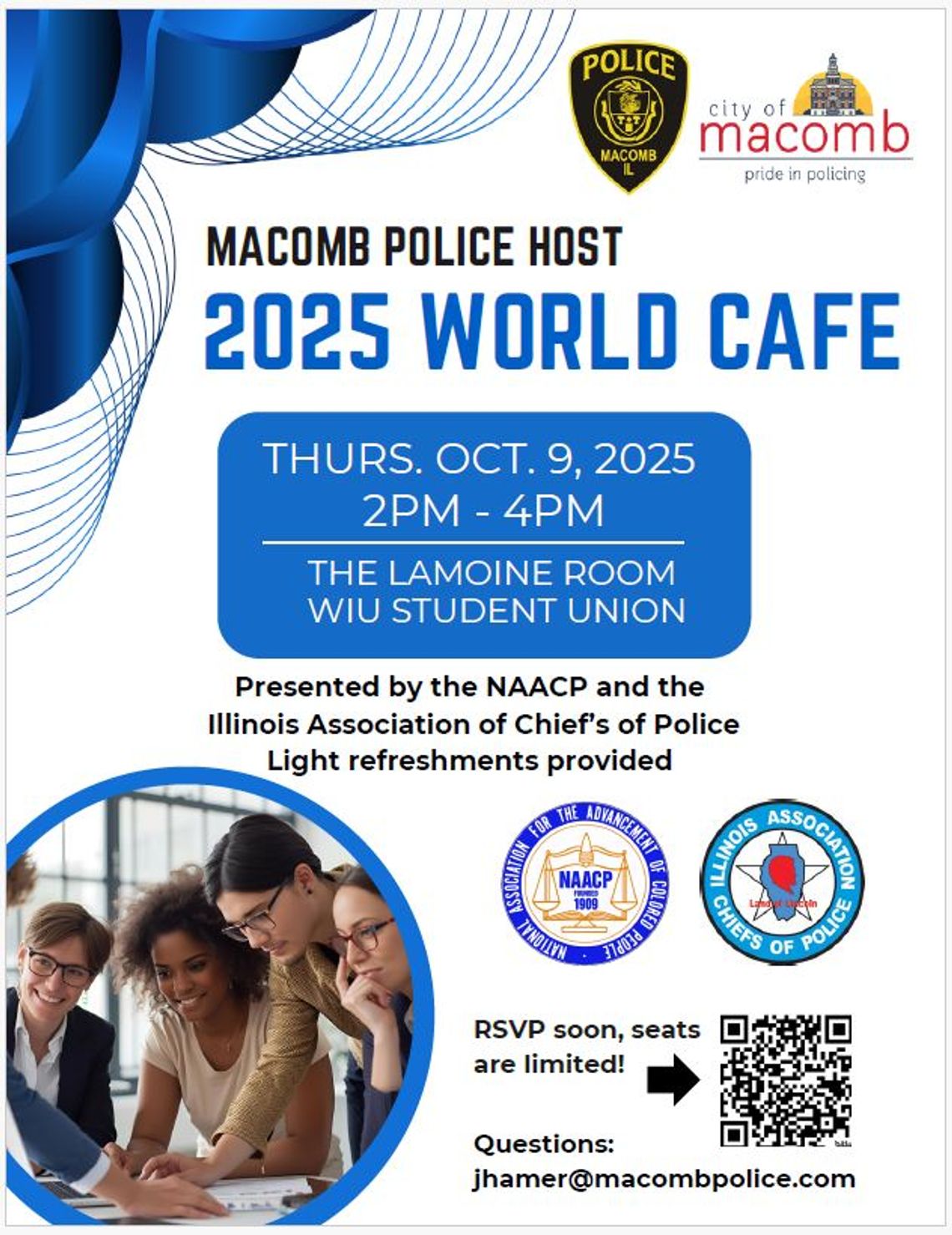 Macomb Police Host ‘World Cafe’ to  Strengthen Community Ties Macomb Police Host ‘World Cafe’ to  Strengthen Community Ties