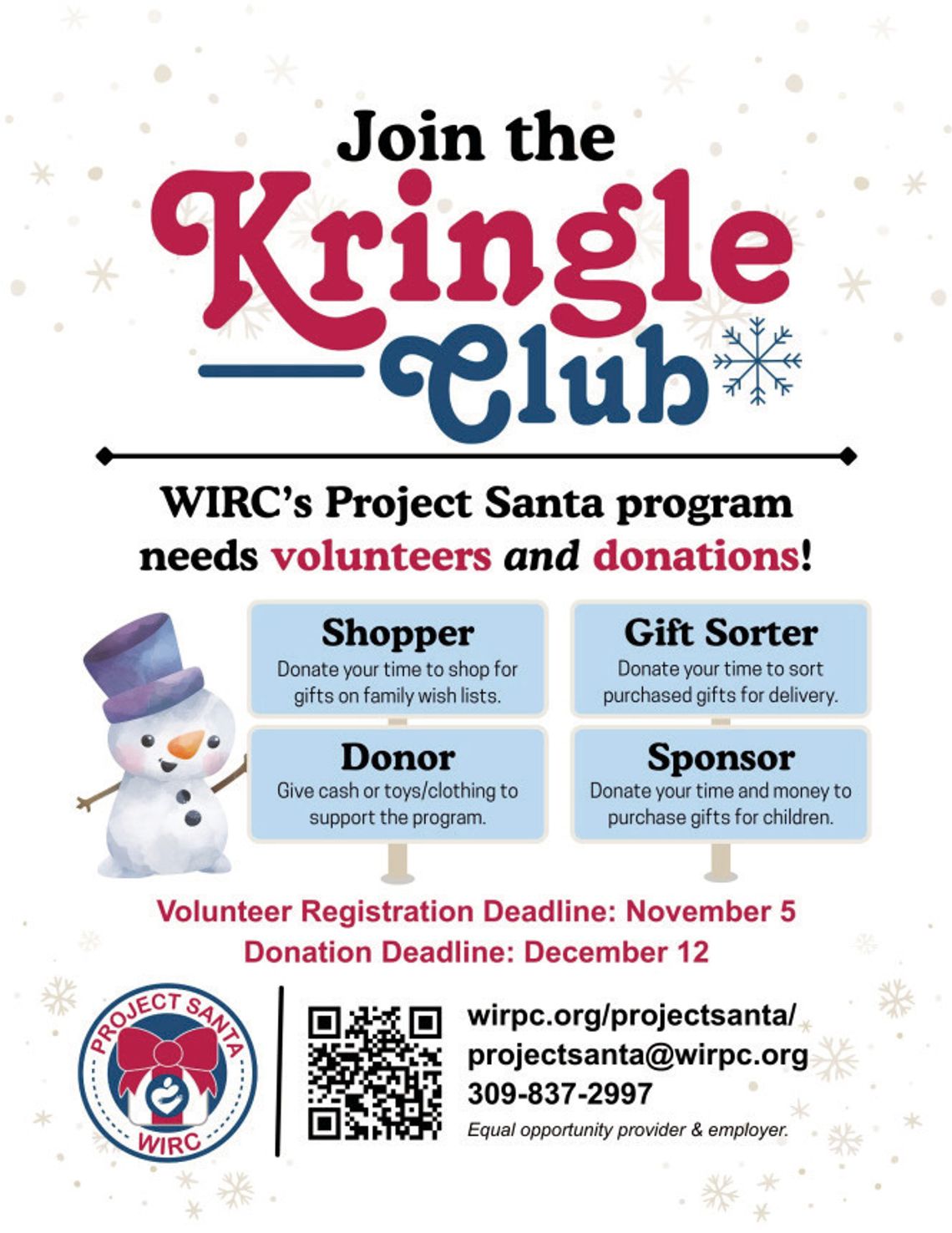 MCDCC Announces $500 Contribution to WIRC’s Project Santa MCDCC Announces $500 Contribution to WIRC’s Project Santa