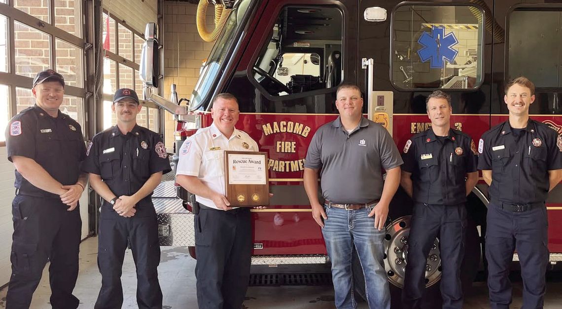 MFD Receives Grain Bin Fire Rescue Award