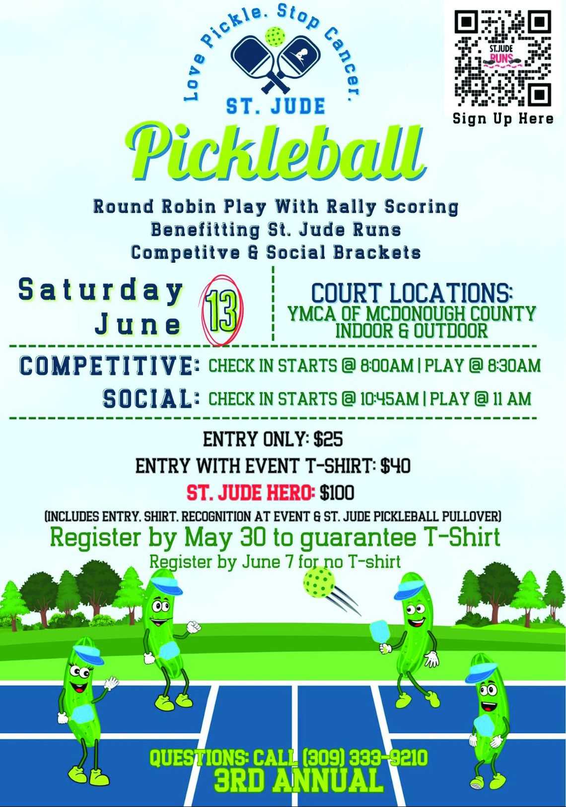 St. Jude Macomb to Peoria Run Pickleball Tourney Fundraiser Set for June 13 St. Jude Macomb to Peoria Run Pickleball Tourney Fundraiser Set for June 13