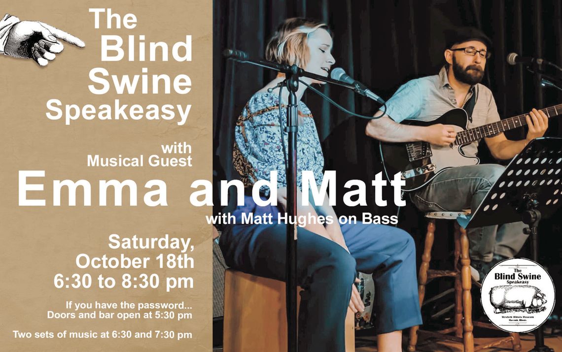 The Blind Swine Speakeasy Welcomes Musical Guests Emma and Matt
